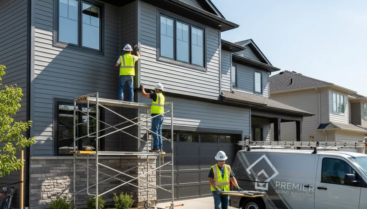 Vinyl siding installation on Greensboro NC home by Next Level Exteriors professionals
