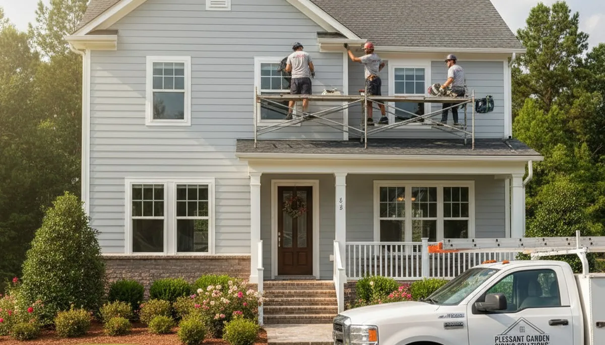 Professional vinyl siding installation on home exterior in Greensboro, NC
