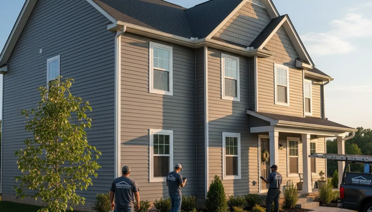 Professional vinyl siding installation on home exterior in Greensboro, NC