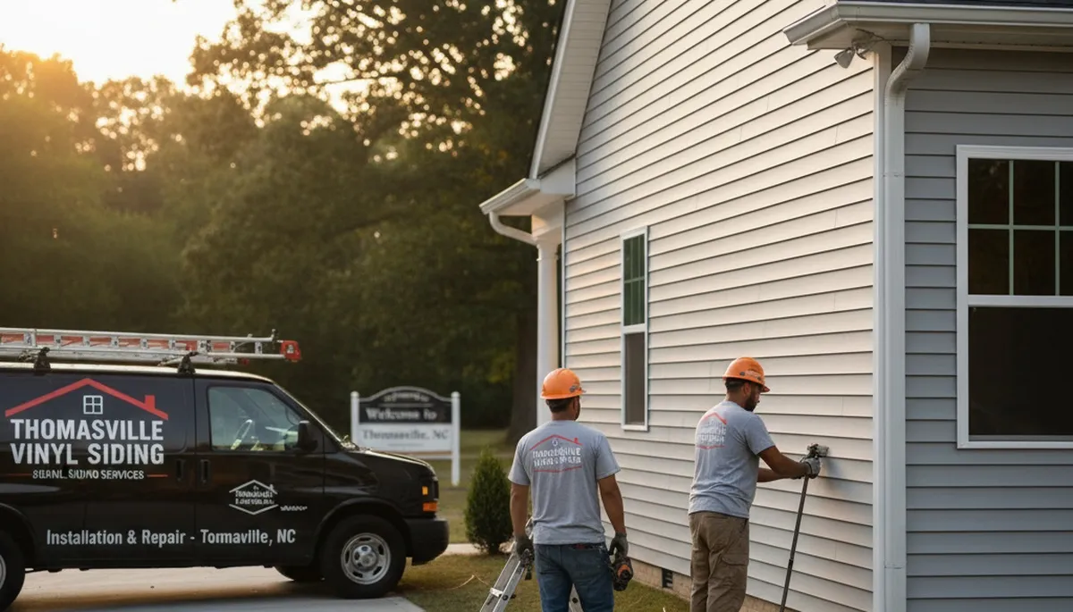Professional vinyl siding installation on home exterior in Greensboro, NC
