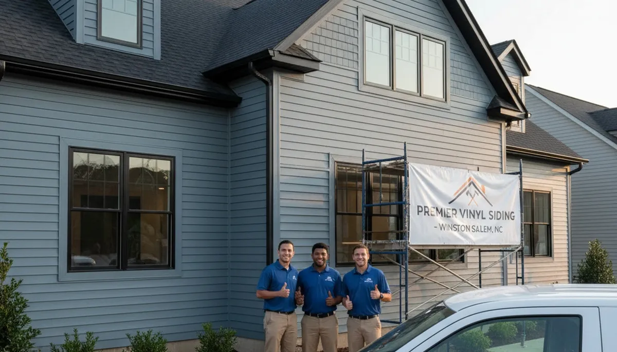 Professional vinyl siding installation on home exterior in Greensboro, NC